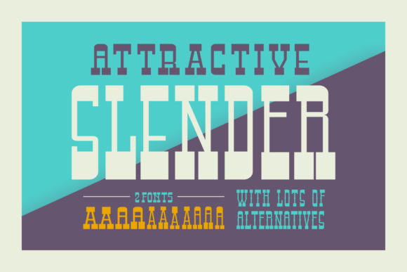Attractive Slender for Retro-Inspired Branding and Creative Projects
