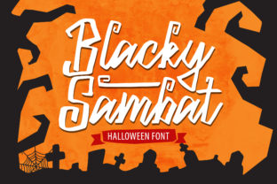 Blacky Sambat: A Spooky Display Font for Halloween Campaigns