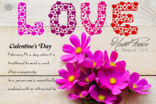 Heart Peace Font for Romantic and Adorable Design Projects