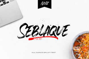 Seblaque: A Bold All-Caps Brushed Font for Modern Editorial Design