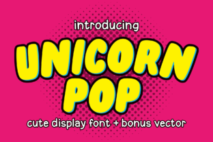 Unicorn Pop Font for Magical Craft Projects